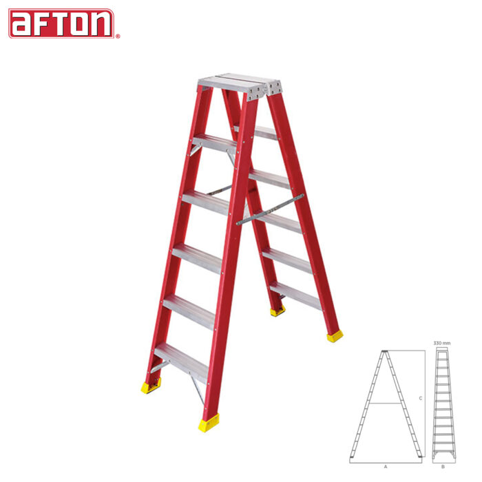 AFTON Fiberglass Ladder Double Side - Image 1